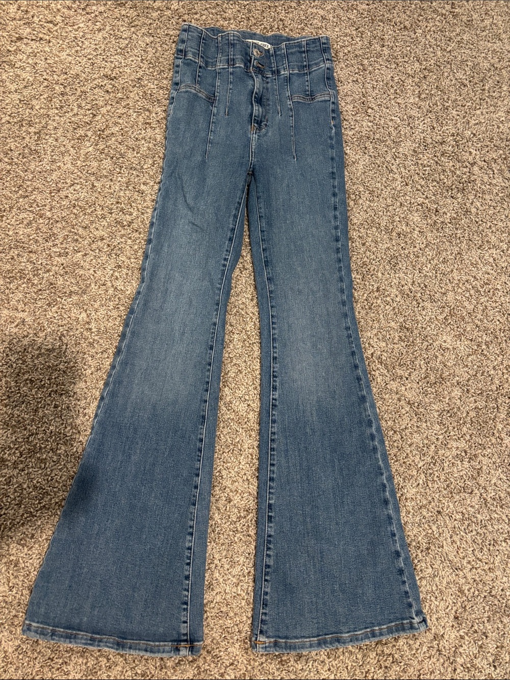 We The Free High-Rise Flare Jeans in Medium Blue